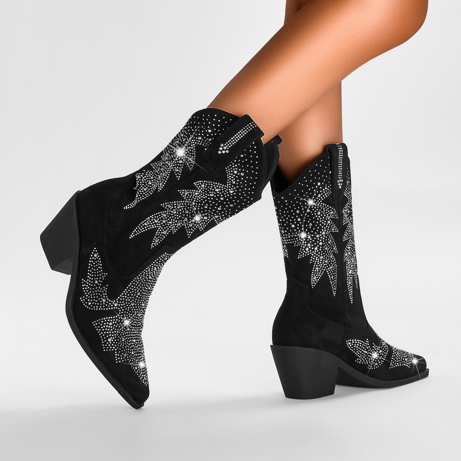 Bottes Western Femme Détails Éblouissants 2