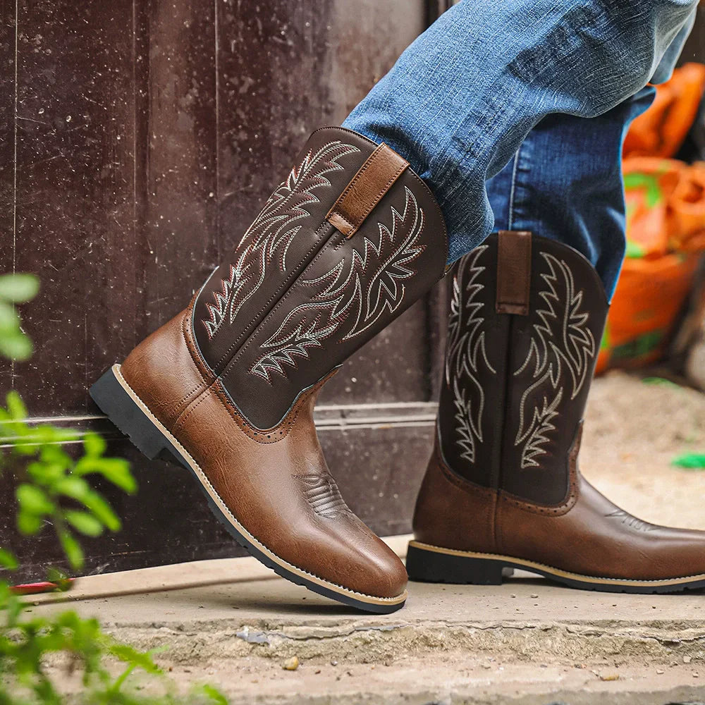 Bottes de Cowboy pour Hommes Style Occidental 4