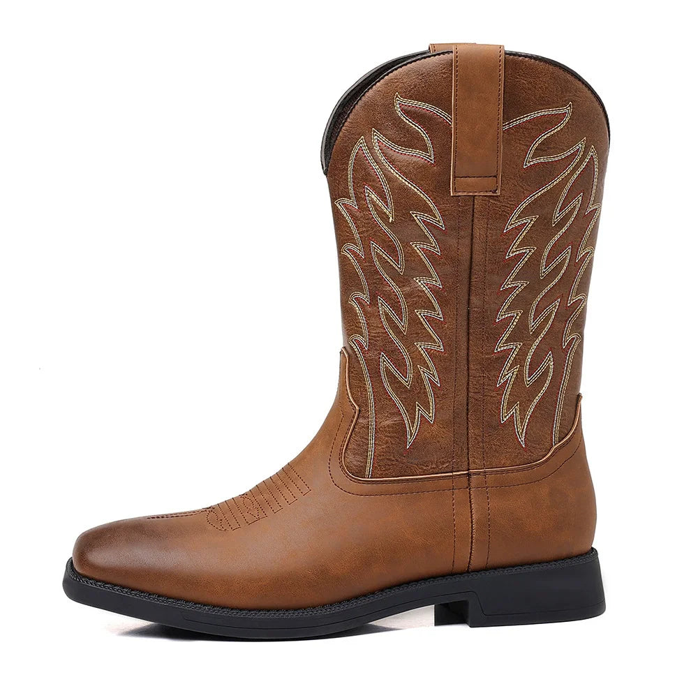 Bottes de Cowboy pour Hommes Style Occidental 6