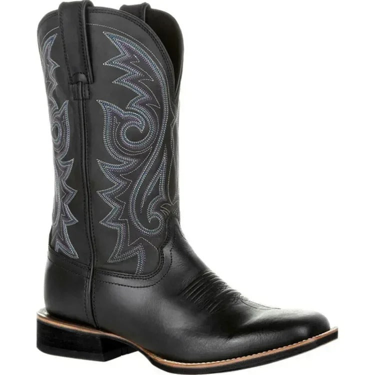 Bottes de cowboy en cuir pour hommes 1