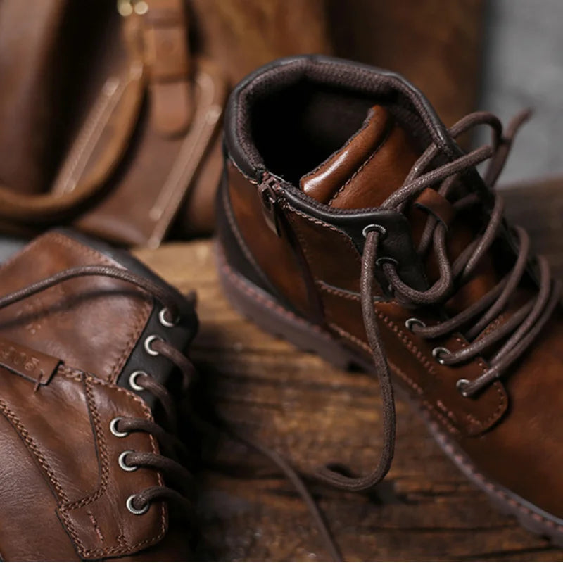 Bottes en cuir pour homme David 1905 3