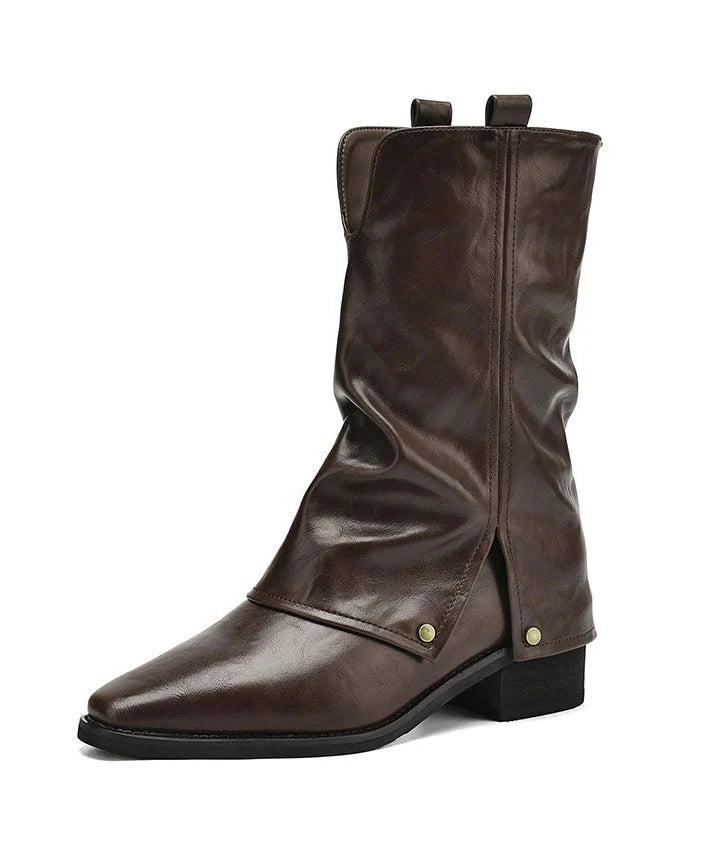 Bottes pour femme à bout pointu et talon compensé 4