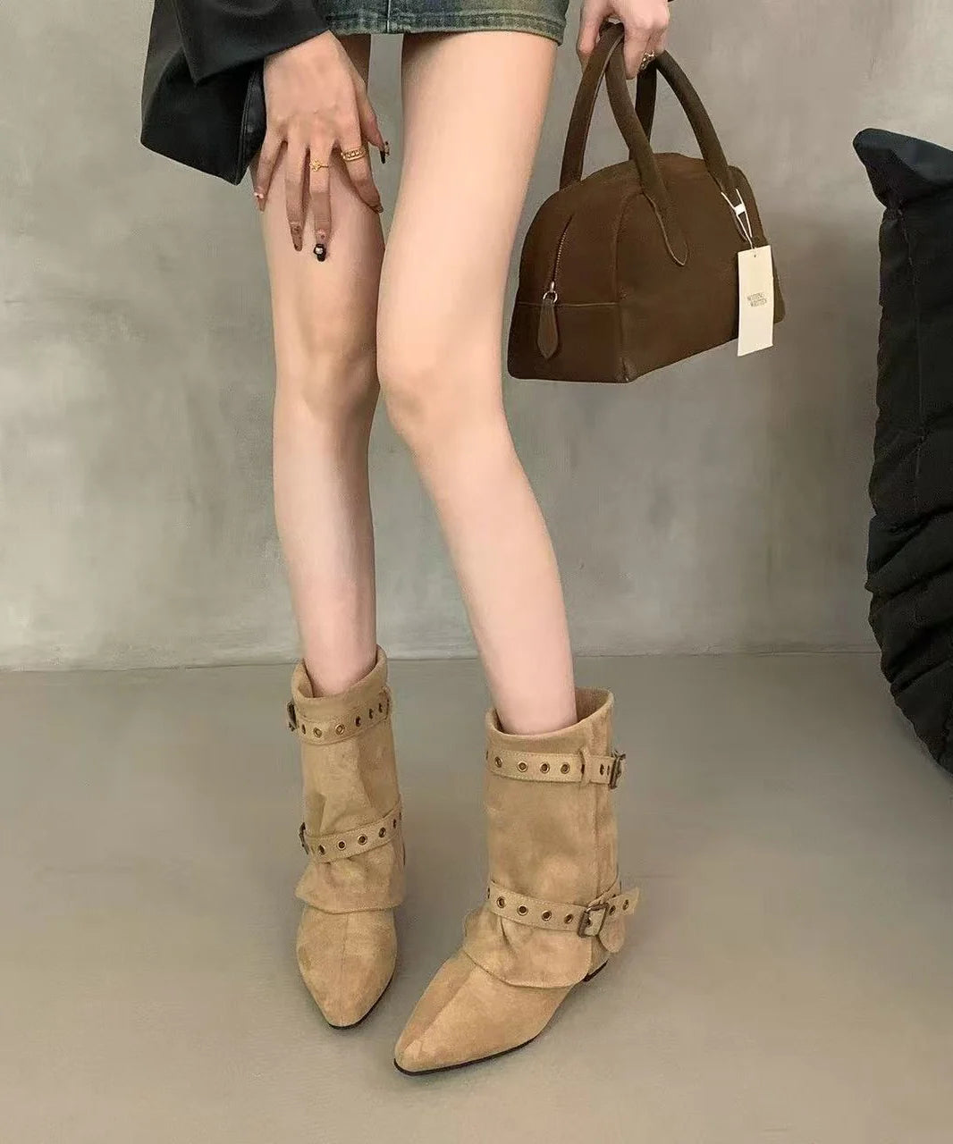 Bottes pour femme à semelles épaisses style décontracté 2