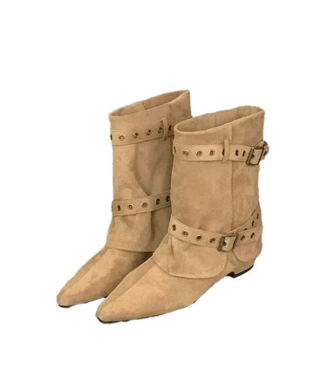 Bottes pour femme à semelles épaisses style décontracté 4