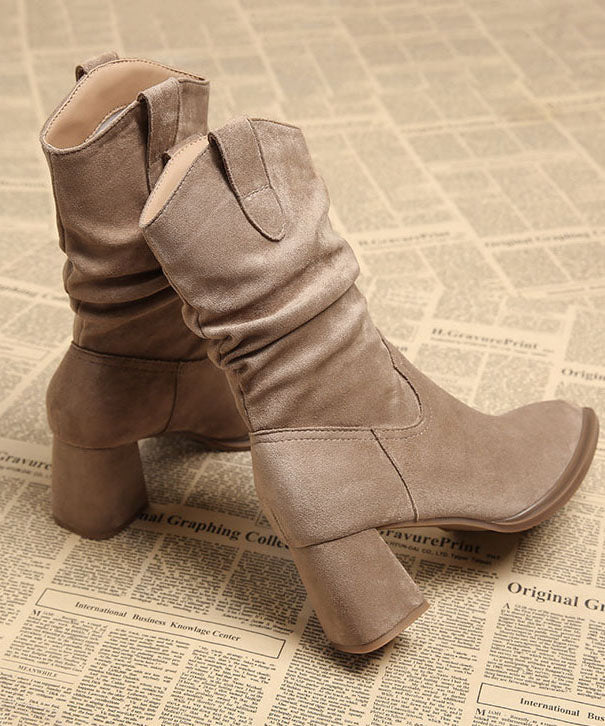 Bottes pour femme à talon compensé et bout pointu 4