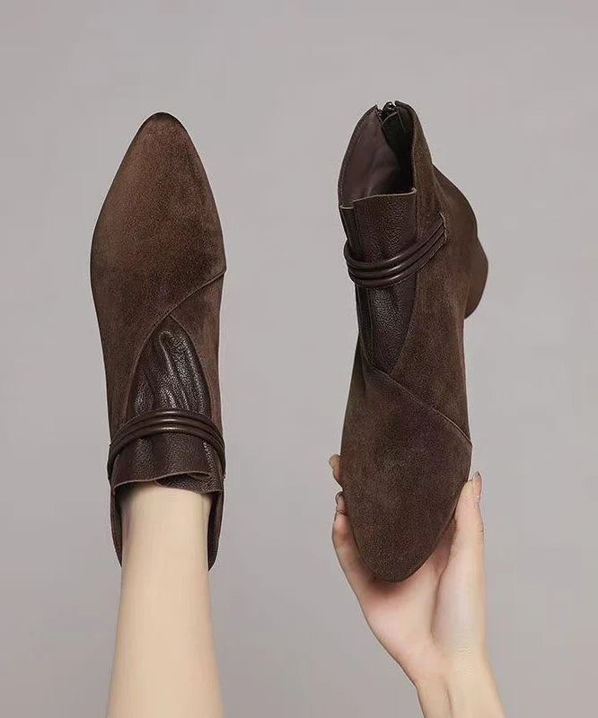 Bottines Femme Bout Pointu Style Chic 3