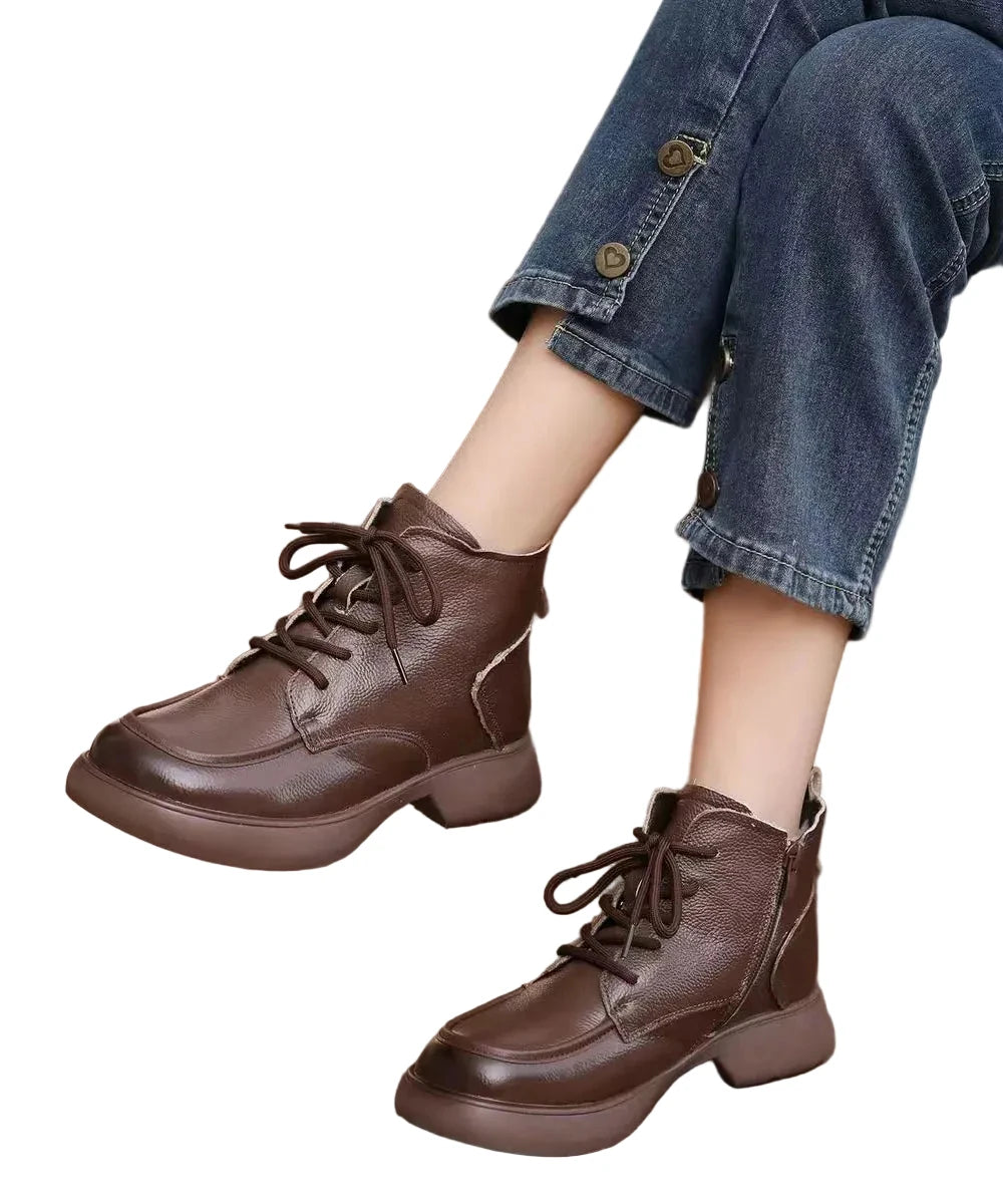 Bottines Femme Classiques À Lacets 0