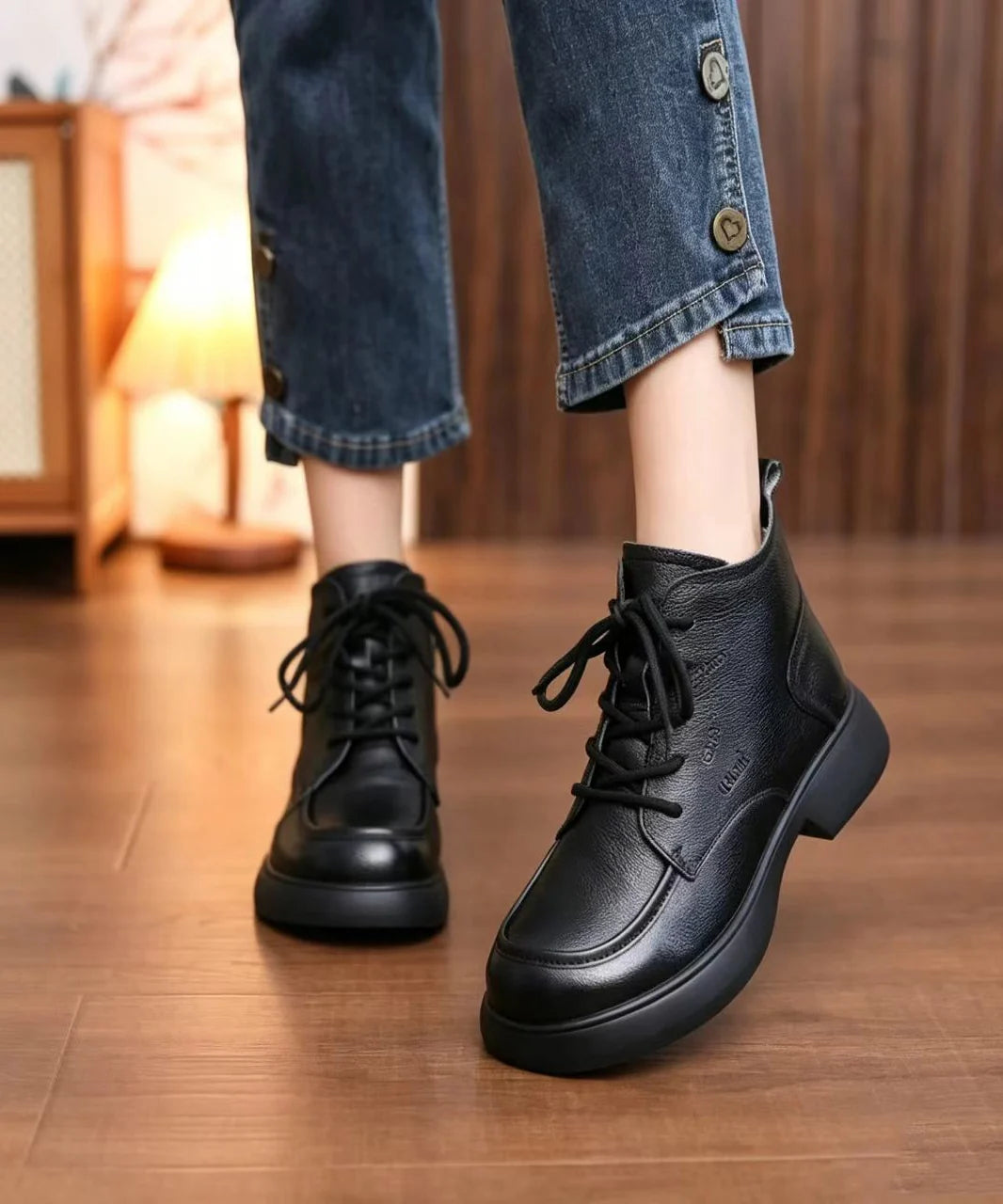 Bottines Femme Classiques À Lacets 1