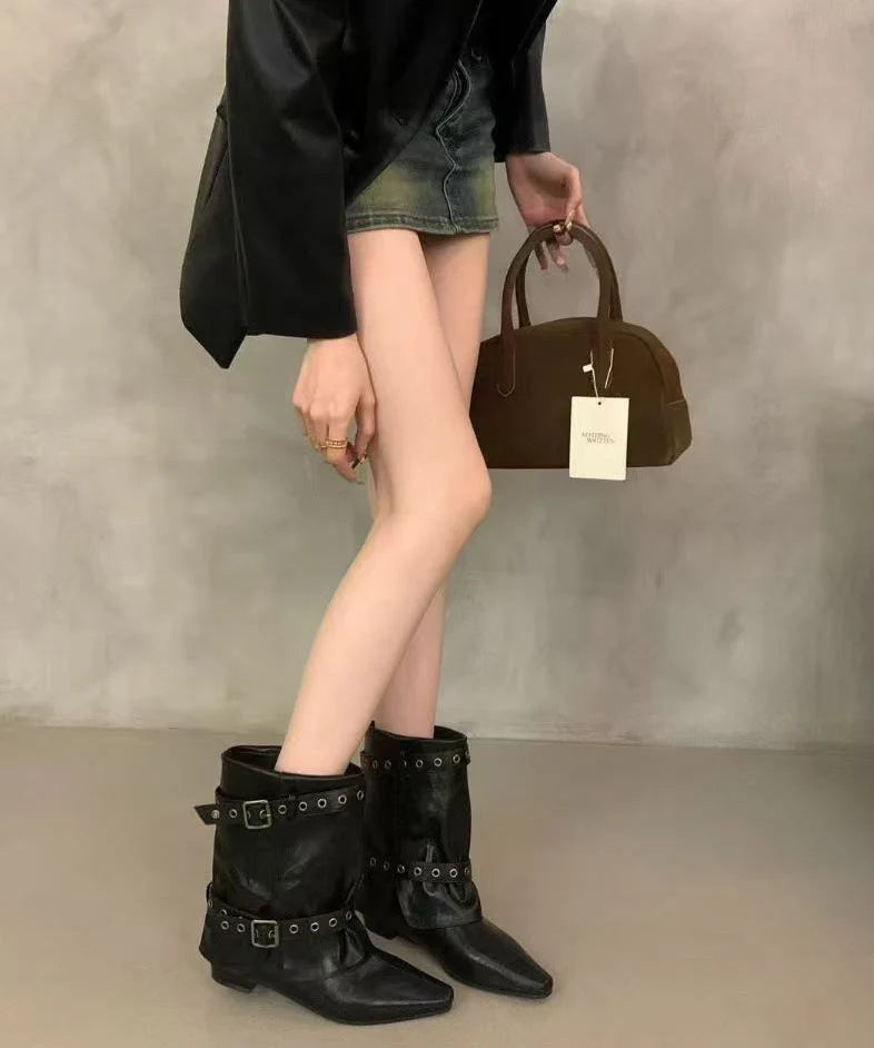 Bottines Femme Compensées Style Bohème à Bout Pointu 2