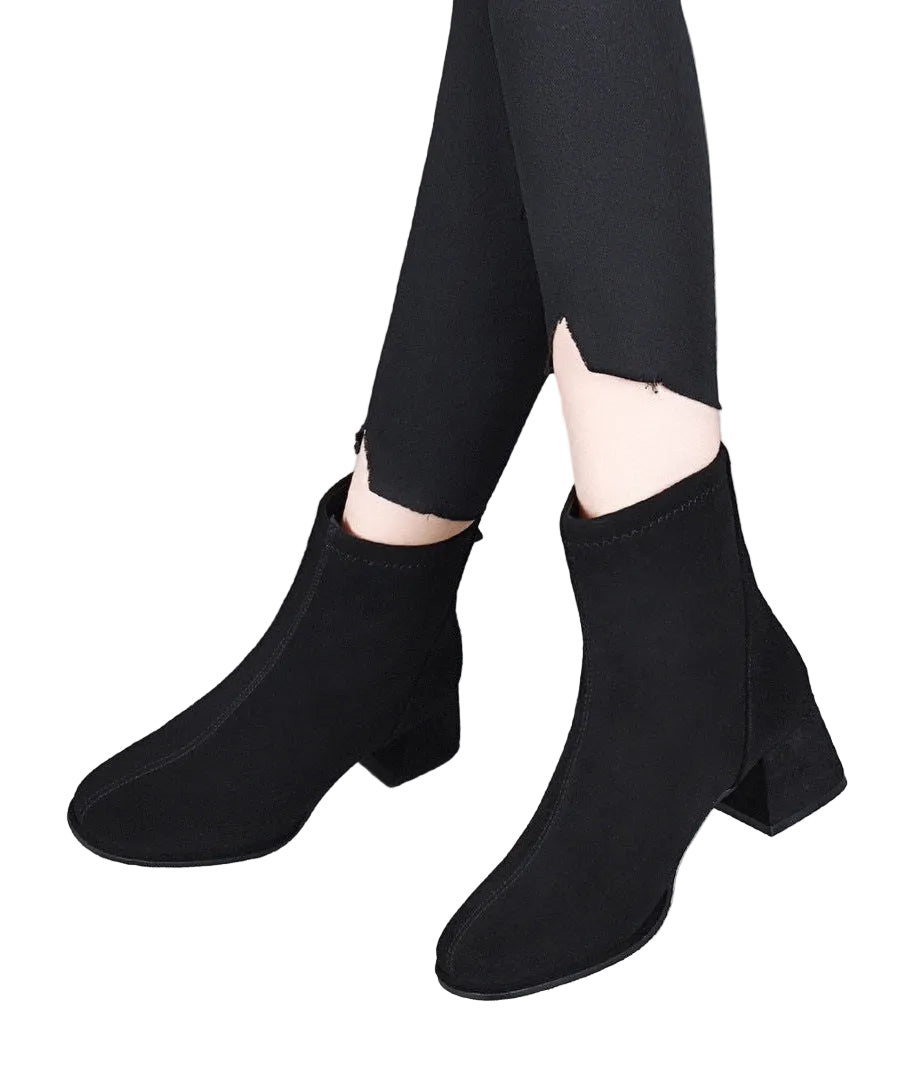 Bottines Femme Épaisses Ajustées Chic 1