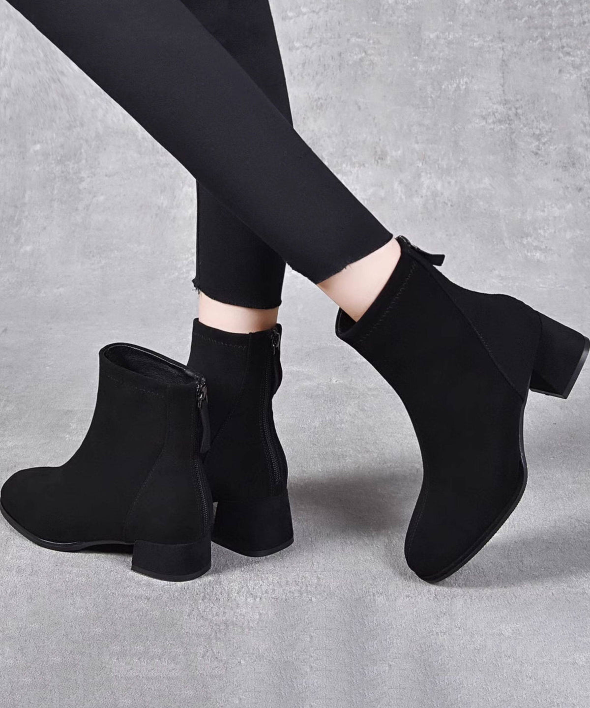 Bottines Femme Épaisses Ajustées Chic 3