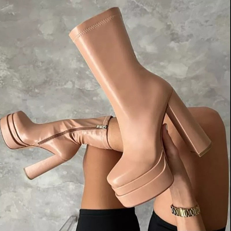 Bottines Femme Plates Tendance avec Hauteur de Plateforme 0