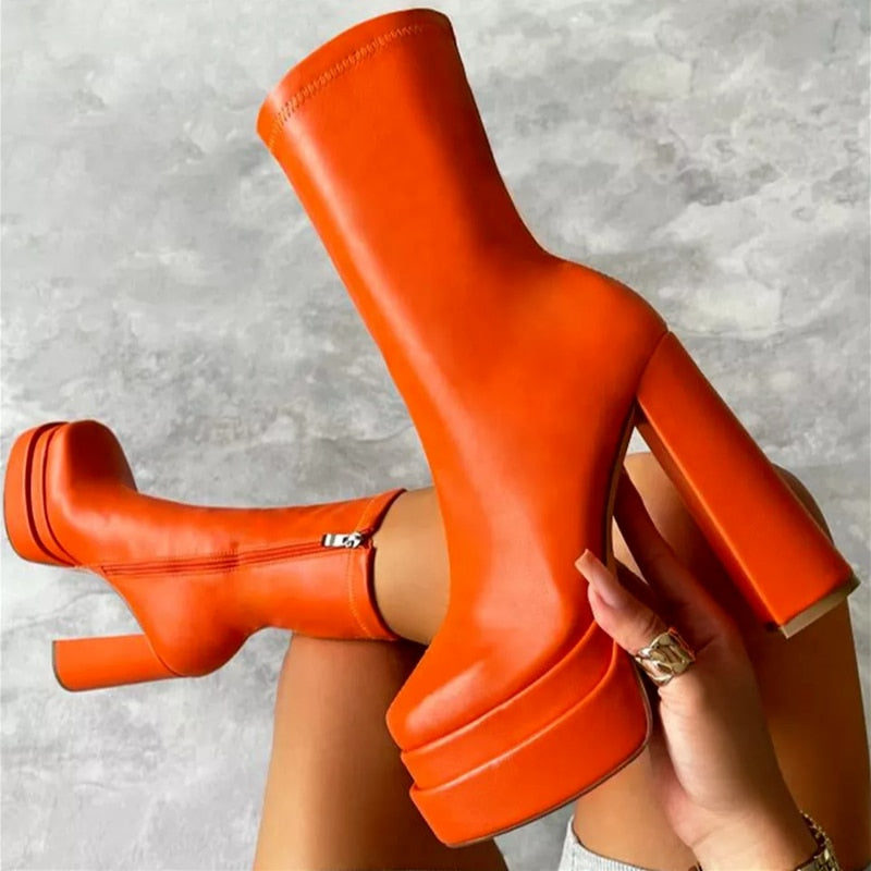 Bottines Femme Plates Tendance avec Hauteur de Plateforme 1