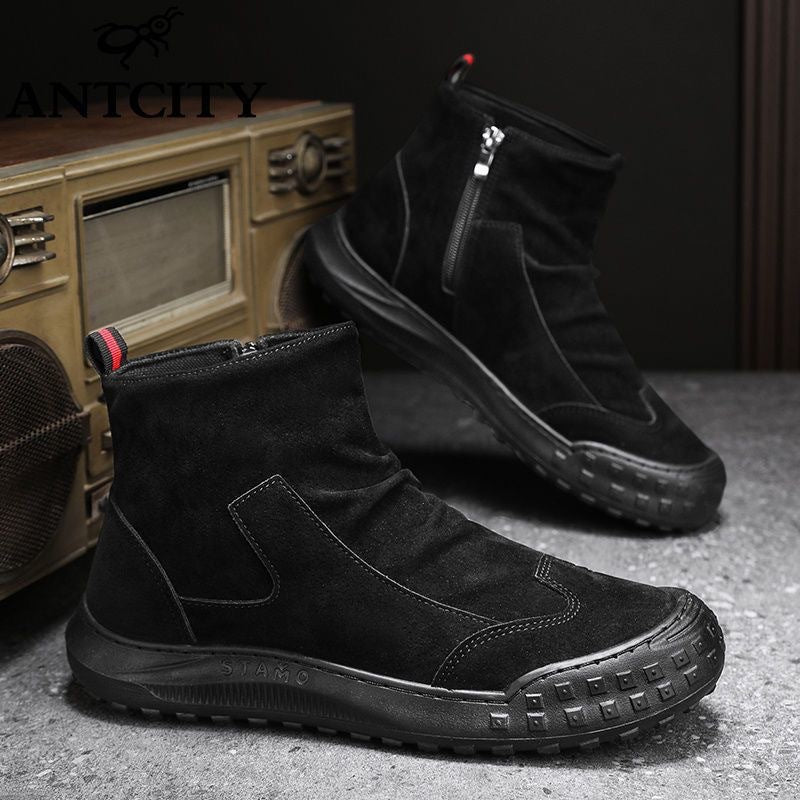 Bottines Femme Tendance Avec Fermeture Éclair et Semelle Antidérapante 6