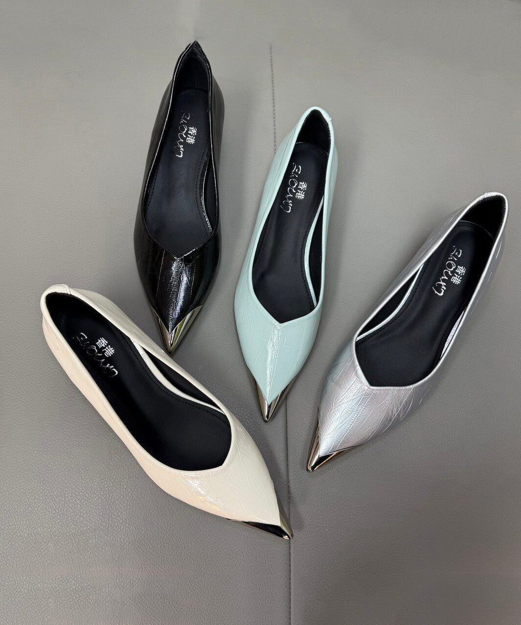Bottines Femme à Bout Pointu avec Épissure 0