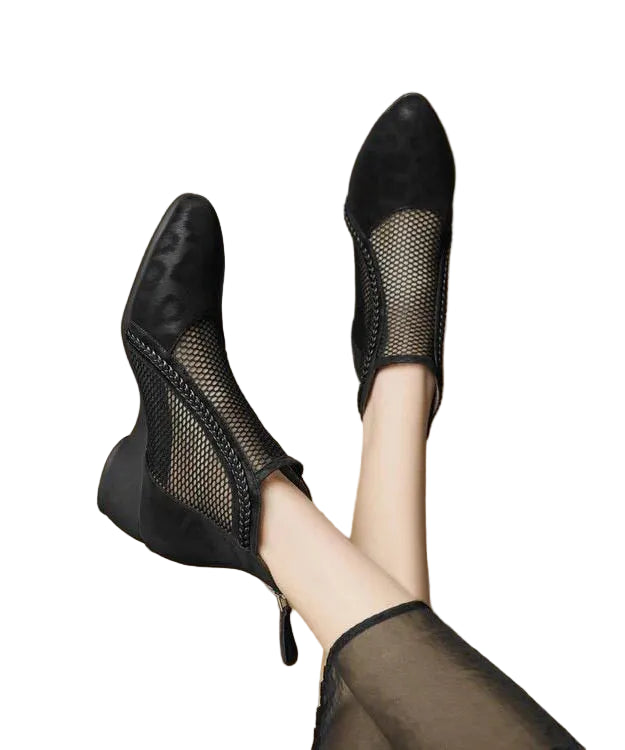 Bottines Femme à Semelle Épaisse Style Ajouré 2