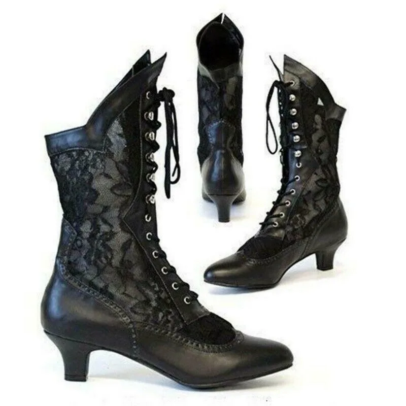 Bottines Vintage pour Femmes Chic 3
