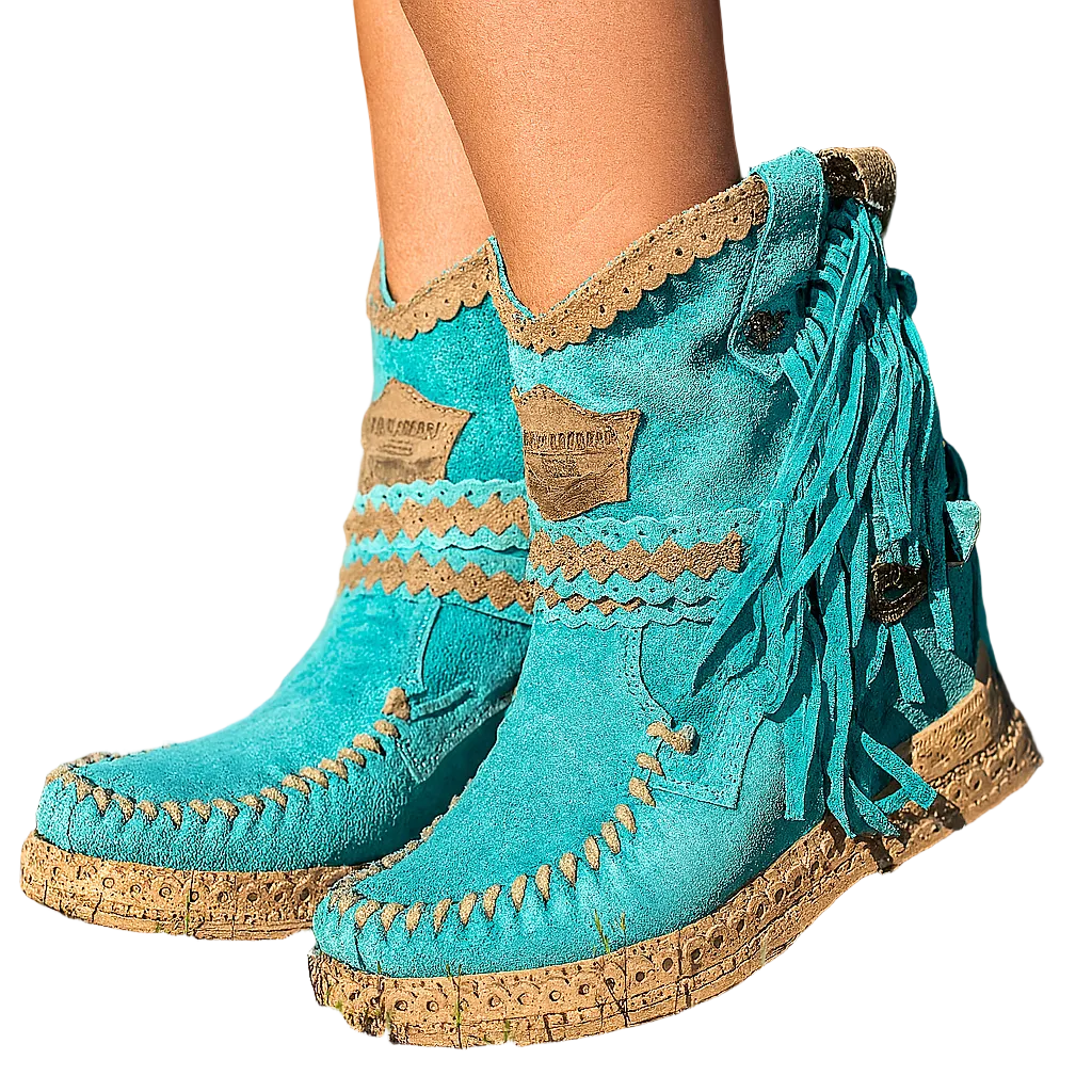 Bottines Western Boho à Franges pour Femmes 0