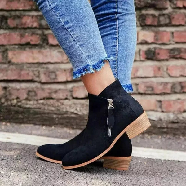 Bottines Zippées pour Femmes Chic 1