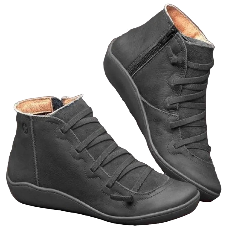 Bottines à Lacets pour Femmes avec Fermeture Éclair 0