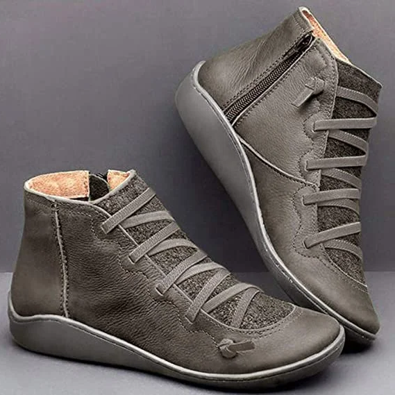 Bottines à Lacets pour Femmes avec Fermeture Éclair 5
