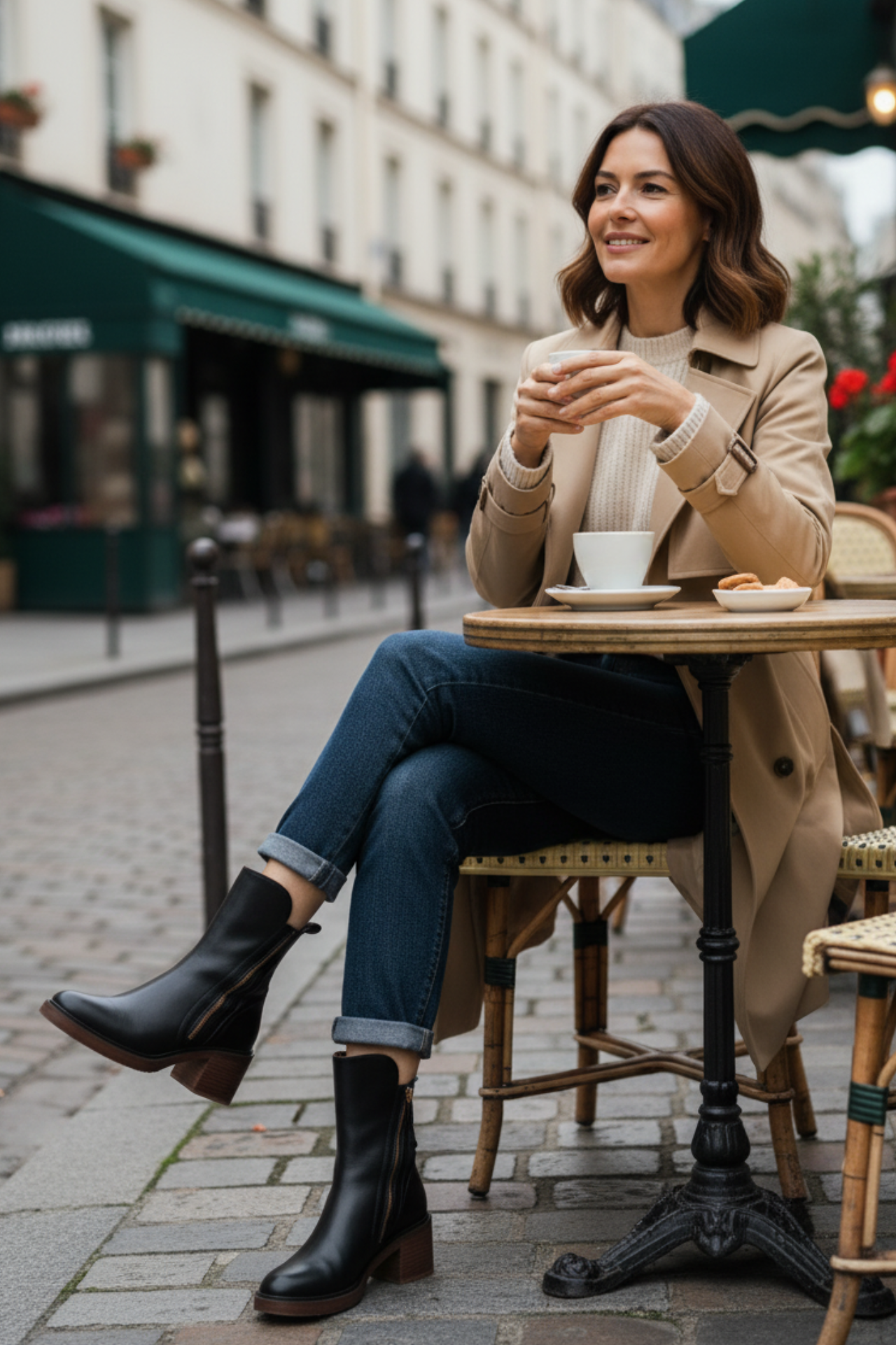 Bottines en cuir pour femmes à talons confortables 8