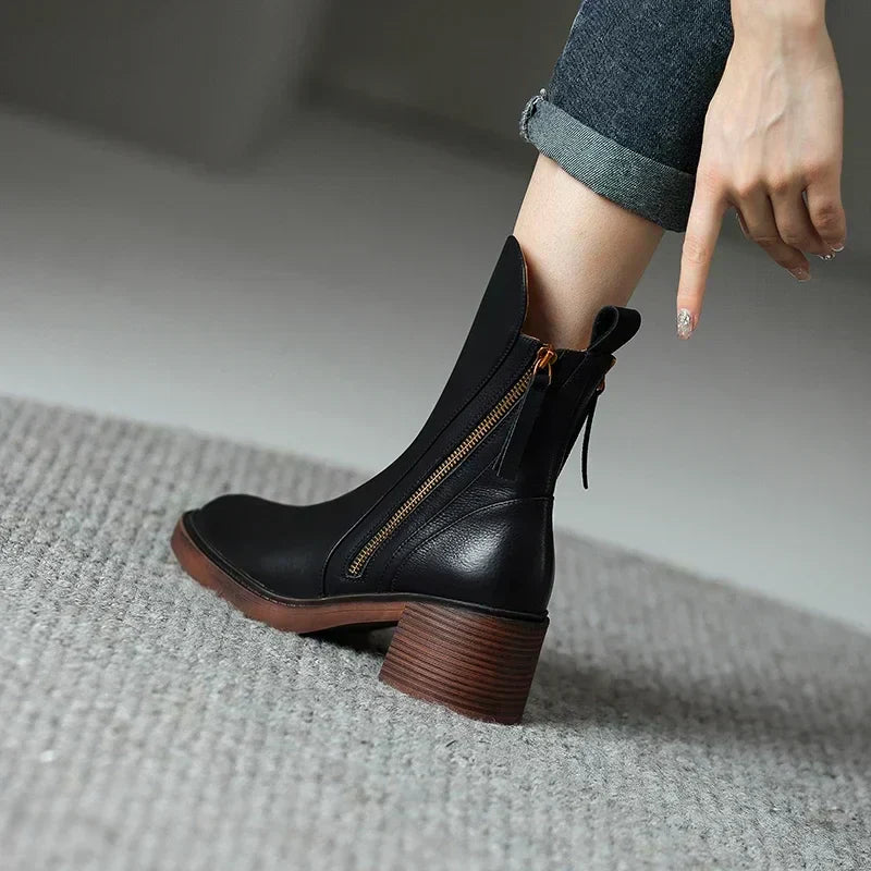 Bottines pour femmes à talon bloc 1