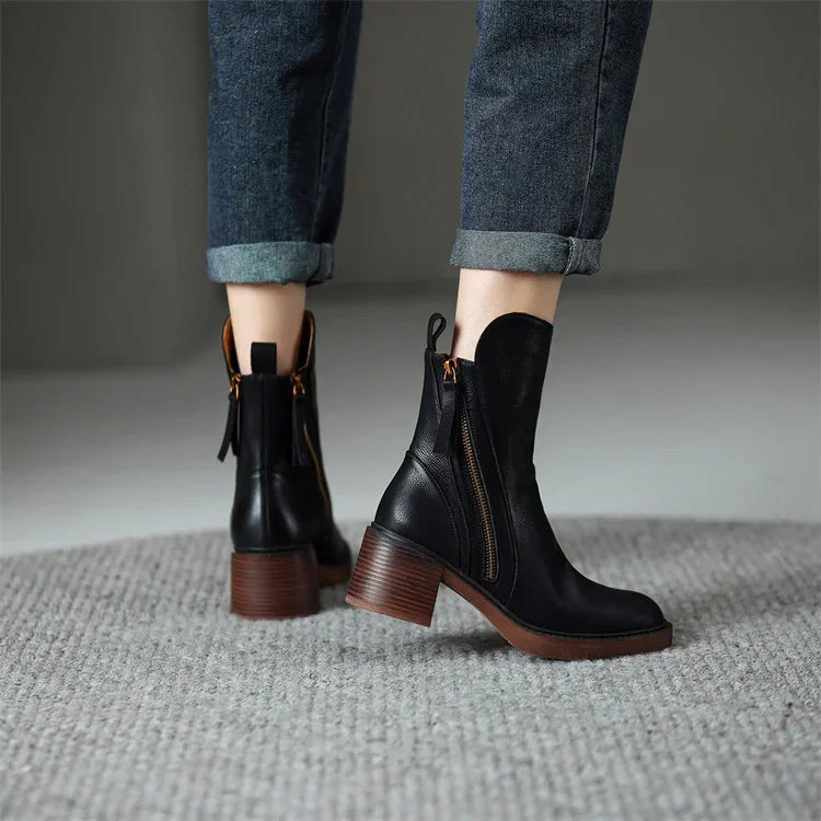 Bottines pour femmes à talon bloc 4