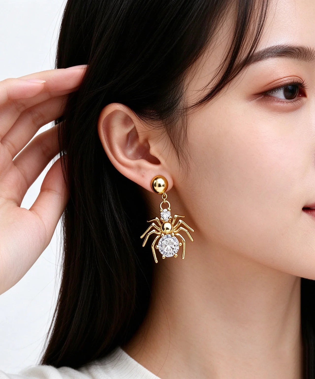 Boucles D'oreilles Pendantes Femme Design Araignée Contemporain 2