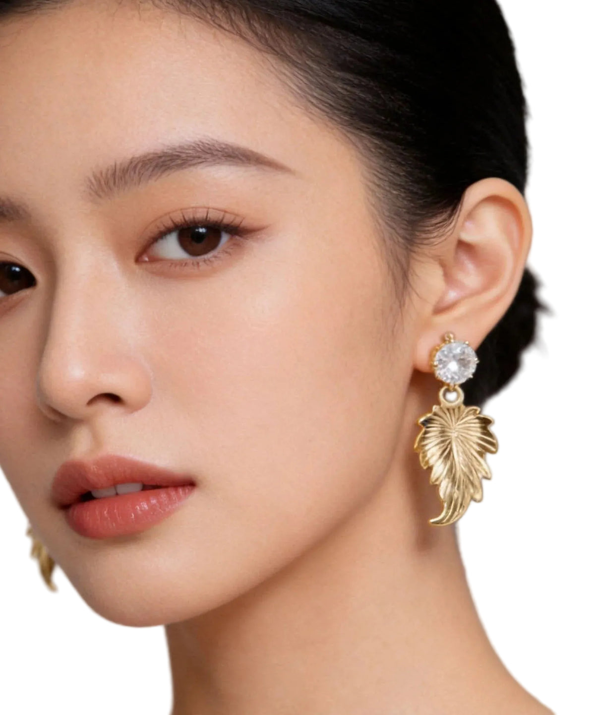 Boucles D'oreilles Pendantes Femme Rétro Motif Feuilles 0