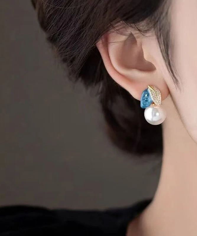 Boucles d'oreilles pendantes asymétriques feuilles pour femme 1