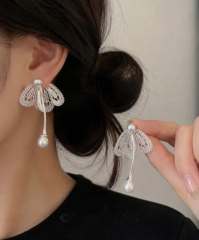 Boucles d'oreilles pendantes papillon pour femme 2