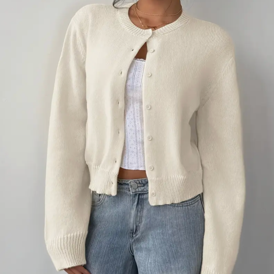 Cardigan Court à Boutons pour Femme Printemps 1