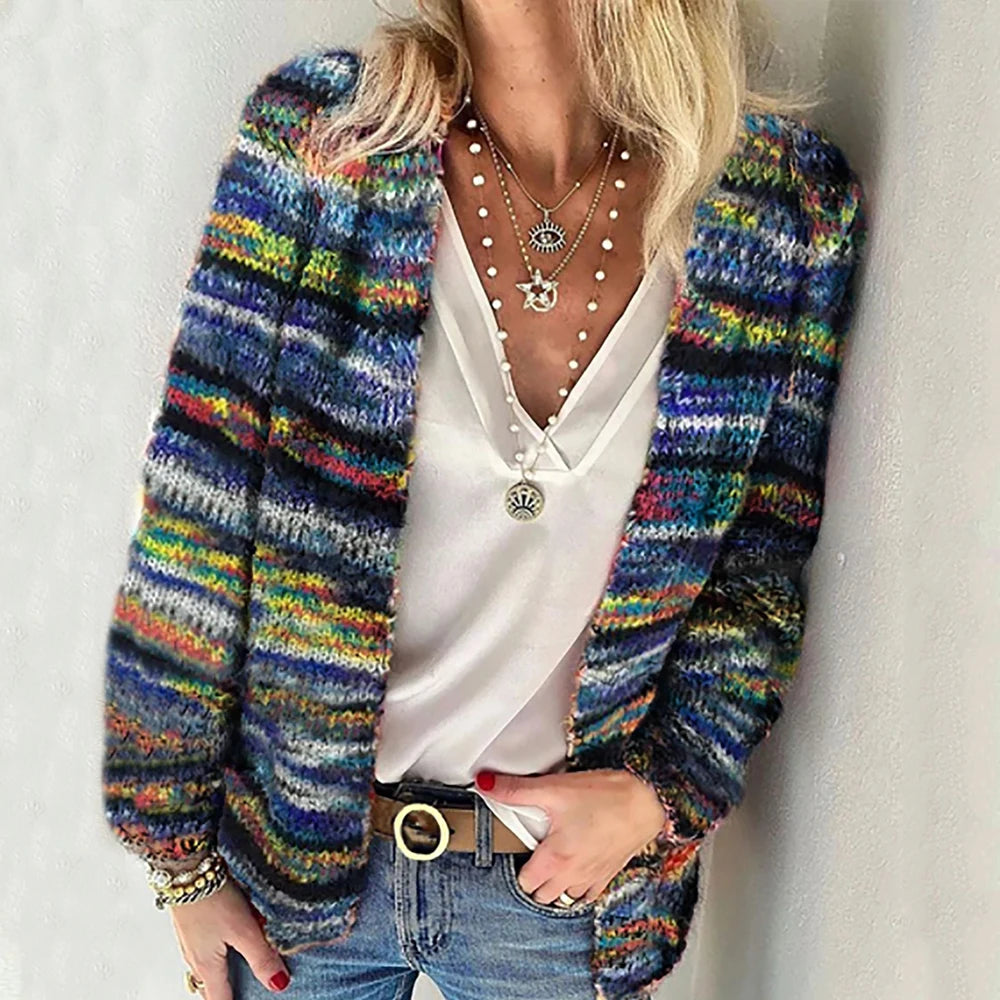 Cardigan Femme Décontracté Maille Tricotée 1