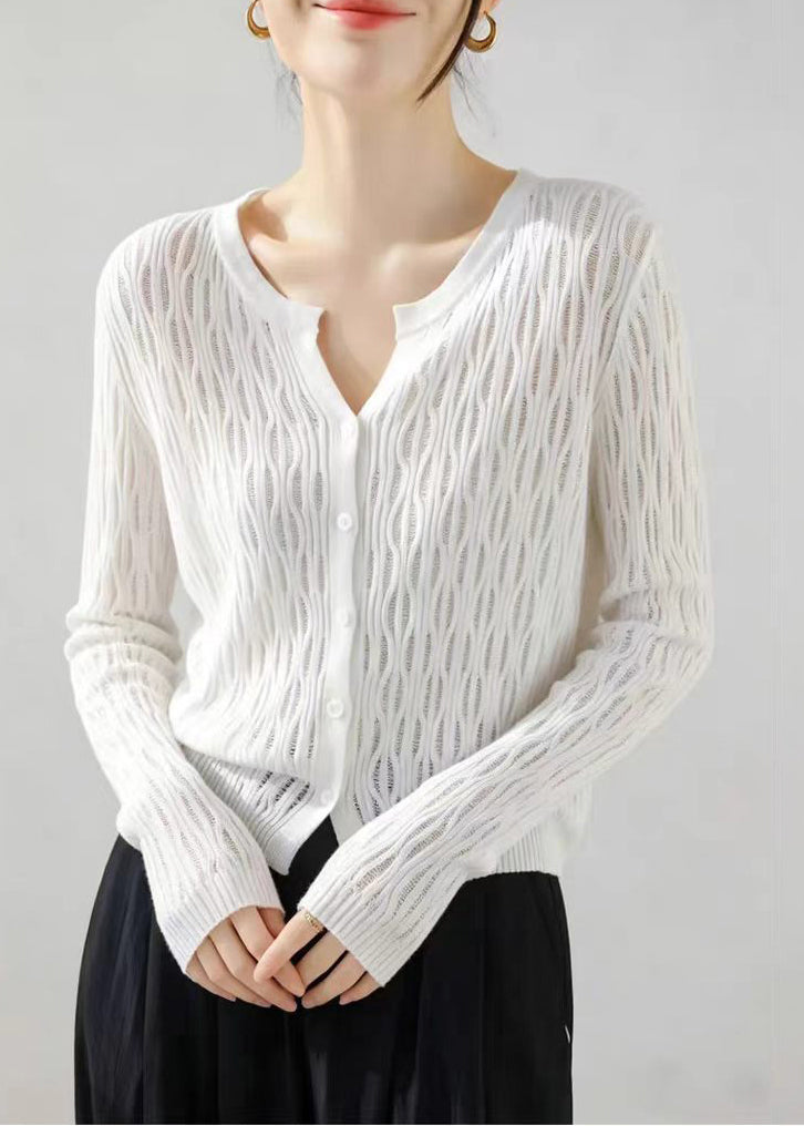 Cardigan Femme Manches Longues Simple Style Confortable 1