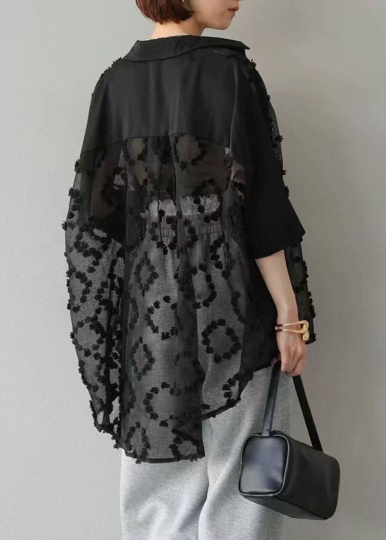 Cardigan Femme Style Bohème à Broderies en Mousseline 0