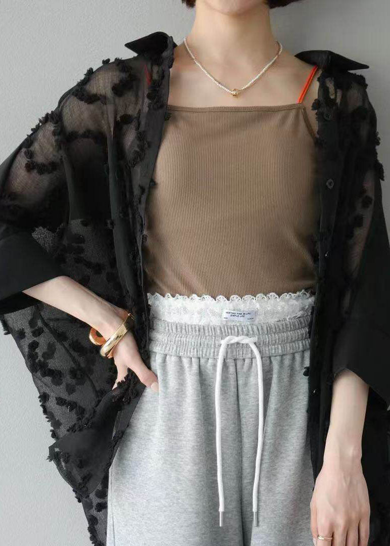 Cardigan Femme Style Bohème à Broderies en Mousseline 4