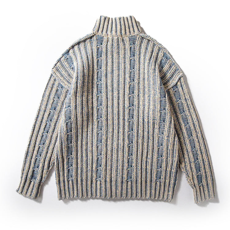 Cardigan Zippé Col Montant pour Homme 3