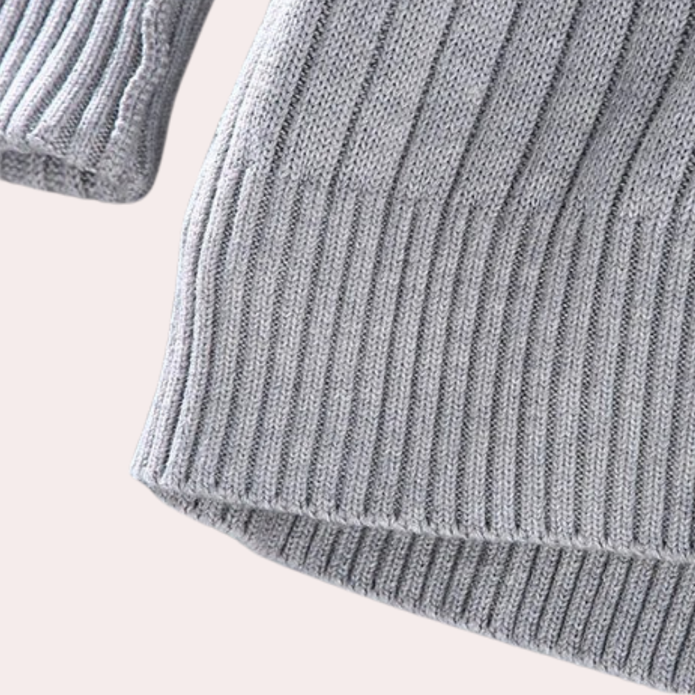 Cardigan Zippé Homme Moderne avec Détails Tricotés 2