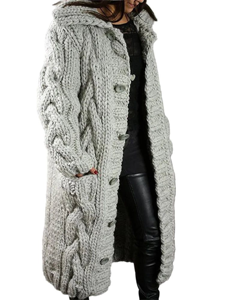 Cardigan à Capuche Femme Oversize 0