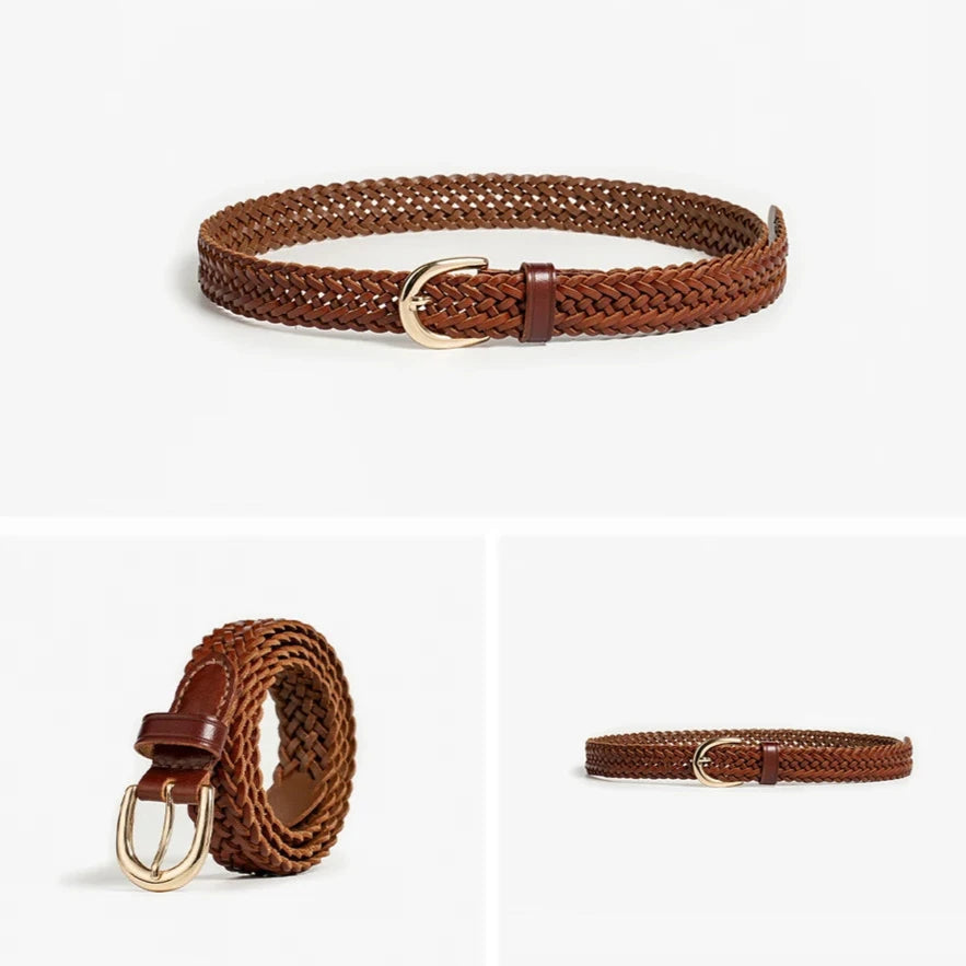 Ceinture Tressée en Cuir pour Femme 8