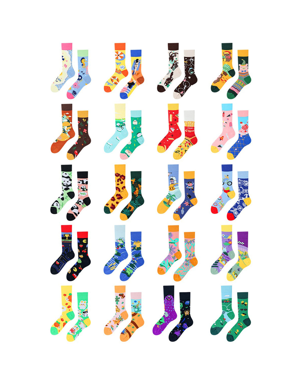 Chaussettes Japonaises à Motif Asymétrique 4