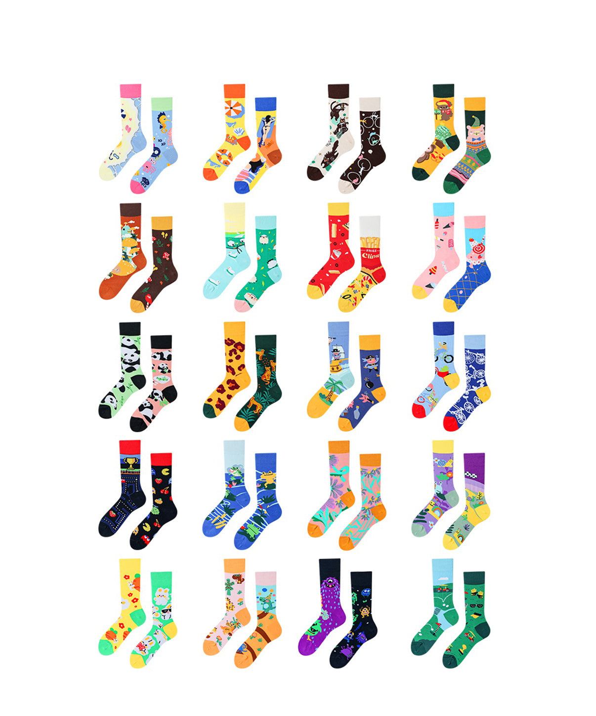 Chaussettes Japonaises à Motif Asymétrique 4