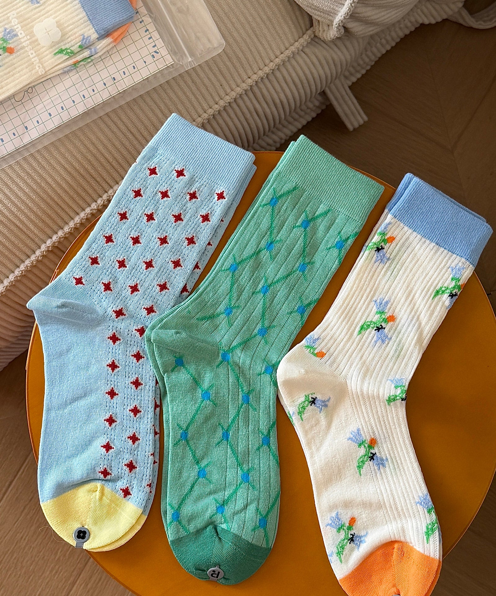 Chaussettes Mi-Mollet Respirantes pour Femme Style Décontracté 1
