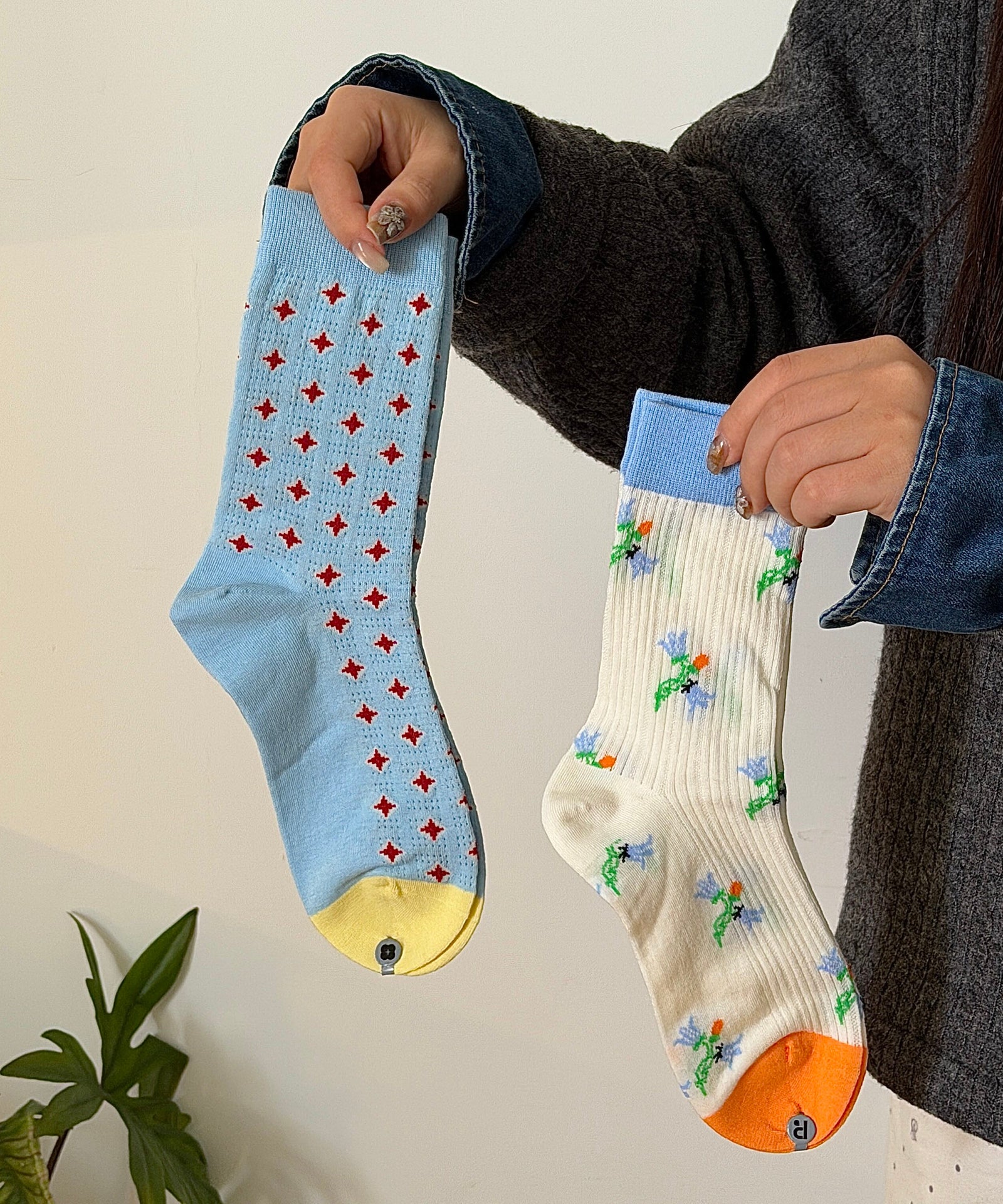 Chaussettes Mi-Mollet Respirantes pour Femme Style Décontracté 4