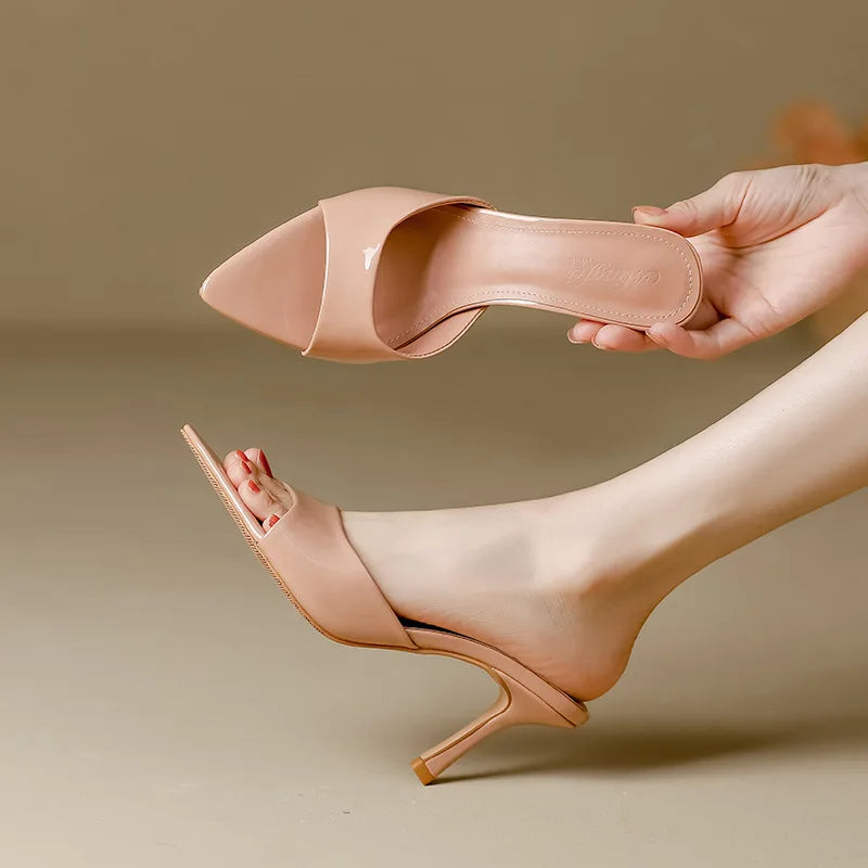 Chaussons Femmes À Talons Hauts Chic Avec Bout Pointu 7