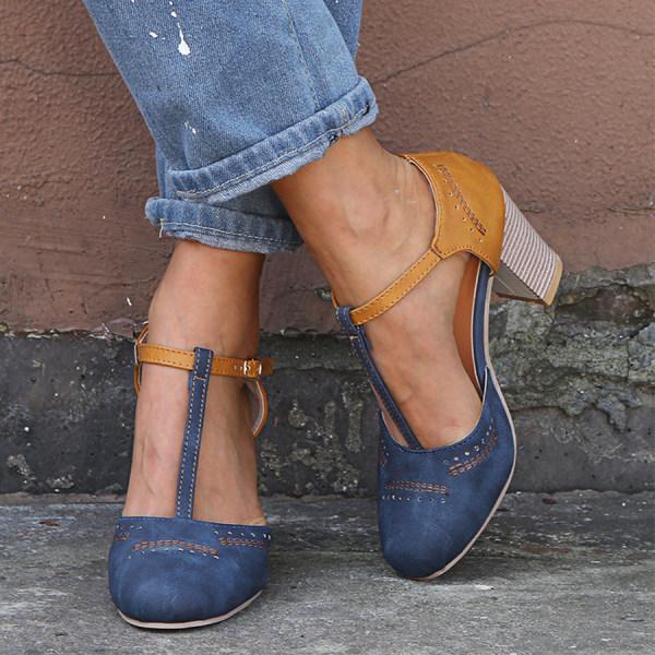 Chaussures Mary Janes à Talons Épais pour Femmes Printemps 4