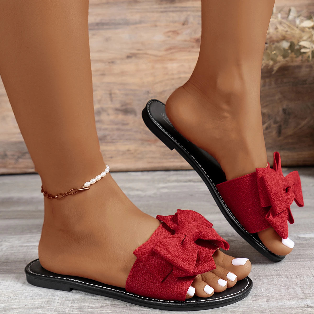 Chaussures Plates Femme à Nœud Papillon 2