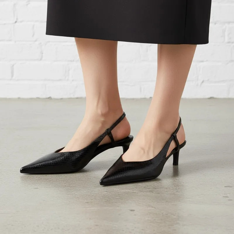 Chaussures à Talons Slingback Femme en Python 2