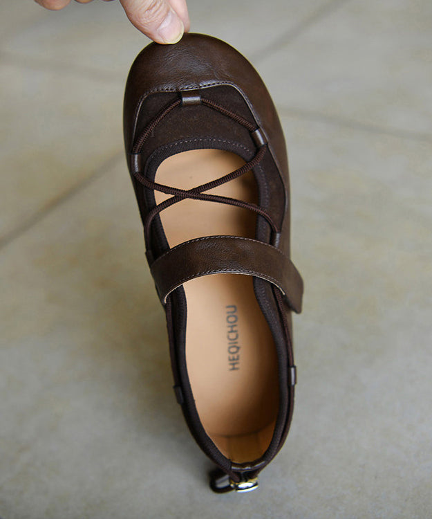 Chaussures plates rétro à sangles croisées pour femmes 1